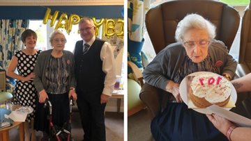 Centenarian celebrates 101st birthday at Falkirk care home